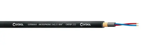 [CMTOP222BLACK/100] Cordial CMTOP 222 mikrofonikaapeli 2x0,22mm², 100 m kela