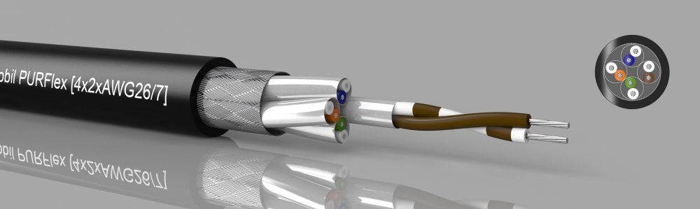 Kabeltronik CAT7 Mobil PURFlex, S/FTP, AWG 26/7, Ø7,3mm, 120 m kela