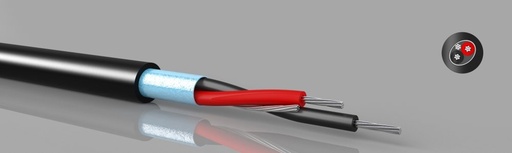 [990202200/100] Kabeltronik 2 x 0,22 mm² taipuisa AES/EBU kaapeli, PVC, 100m kela