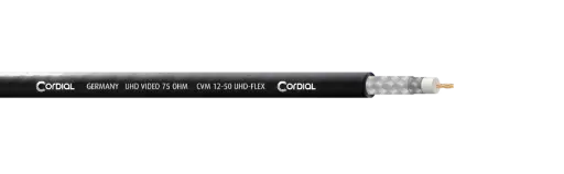 [CVM12-50UHD-FLEX-BLACK/100] Cordial CVM 12-50 UHD-FLEX musta, 100 m kela
