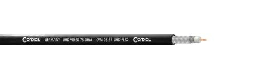 [CVM08-37UHD-FLEX-BLACK/500] Cordial CVM 08-37 UHD-FLEX SDI-kaapeli musta, 500 m kela