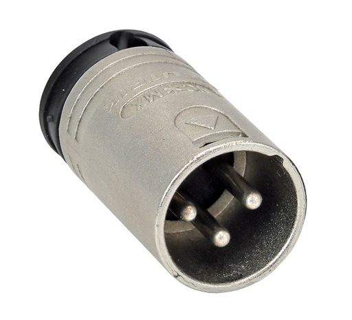 [41-0202] Low profile 3-napainen uros XLR-liitin