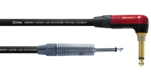 Cordial ECOCORD PR-SILENT instrumenttikaapeli silentPLUG® kulma