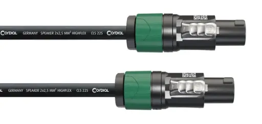 Cordial CPL LL 2x2,5mm² kaiutinkaapeli, 4-napaisilla speakON liittimillä