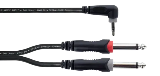 Cordial EY WRPP 3,5 mm stereoplugi/2 x 6,3 mm plugi Y-kaapeli